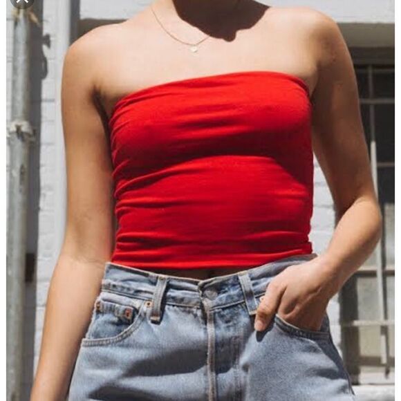 Brandy Melville Red Bandeau Top - Picture 2 of 4